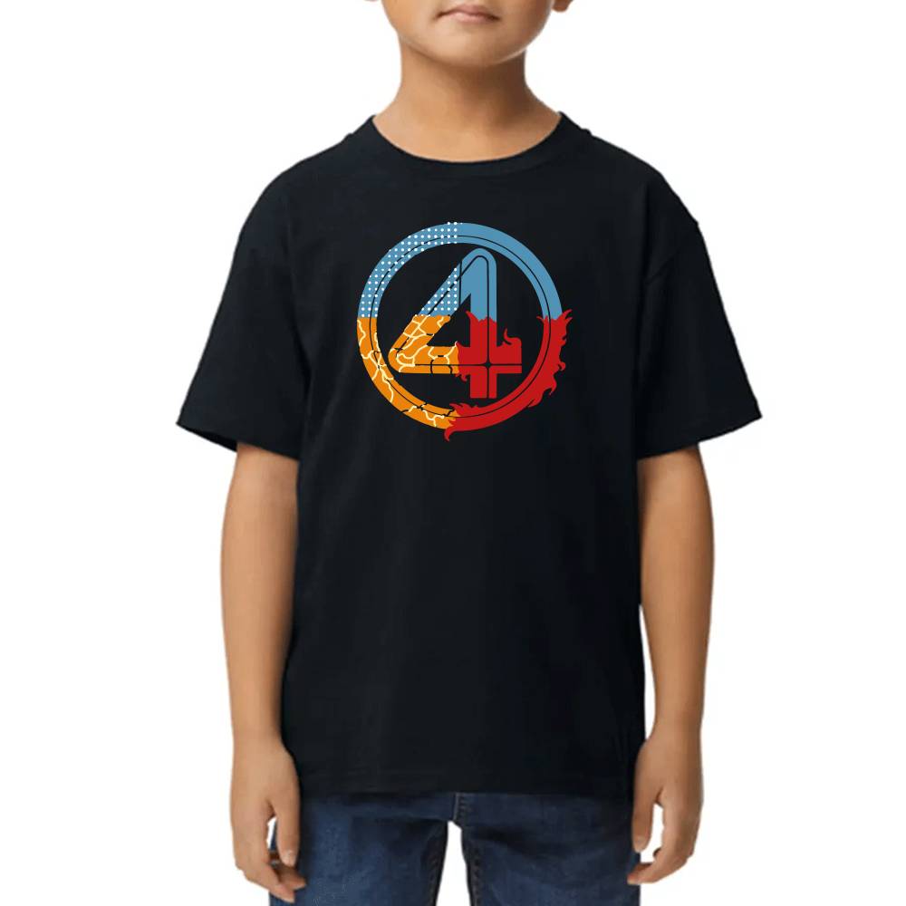 Playera de Niño 4 Fantasticos Logo Circular Marvel Algodón Premium #0003538 Imagen secundaria del producto