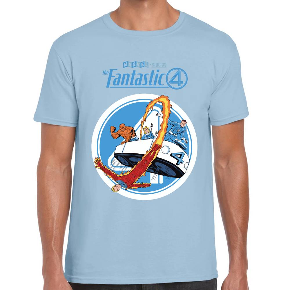Playera 4 Fantasticos Auto Marvel Algodón Premium #0003539