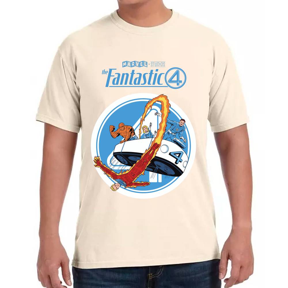 Playera 4 Fantasticos Auto Marvel Algodón Premium #0003539