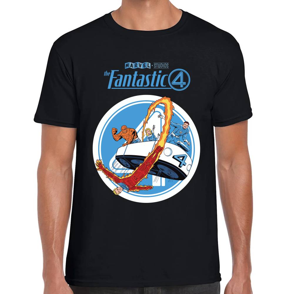 Playera 4 Fantasticos Auto Marvel Algodón Premium #0003539