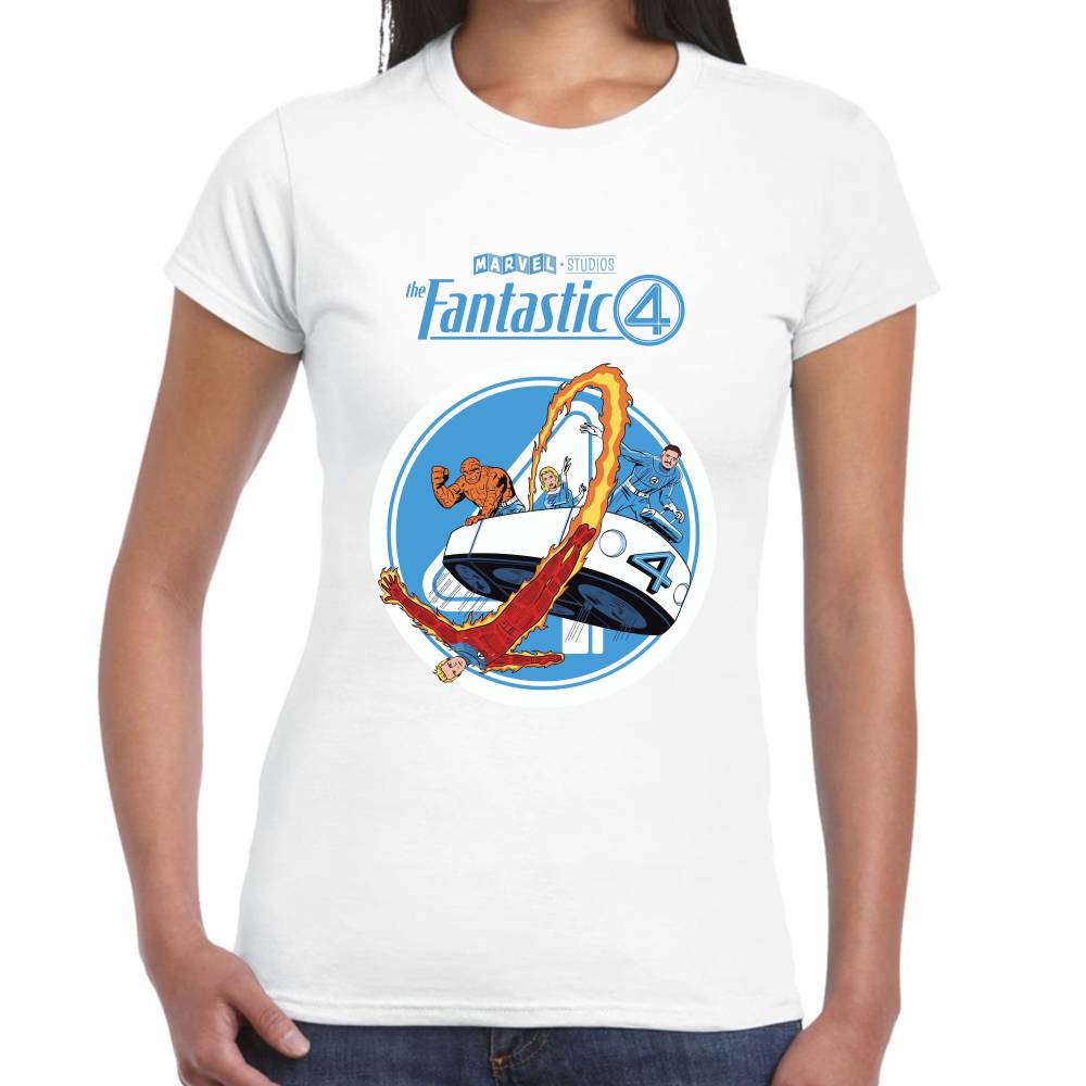 Playera 4 Fantasticos Auto Marvel Algodón Premium #0003539 Imagen secundaria del producto