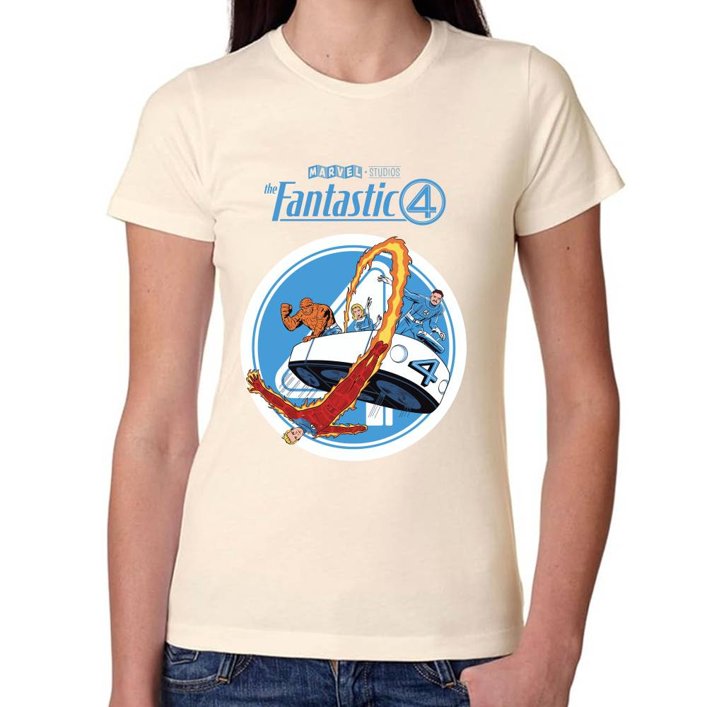 Playera 4 Fantasticos Auto Marvel Algodón Premium #0003539