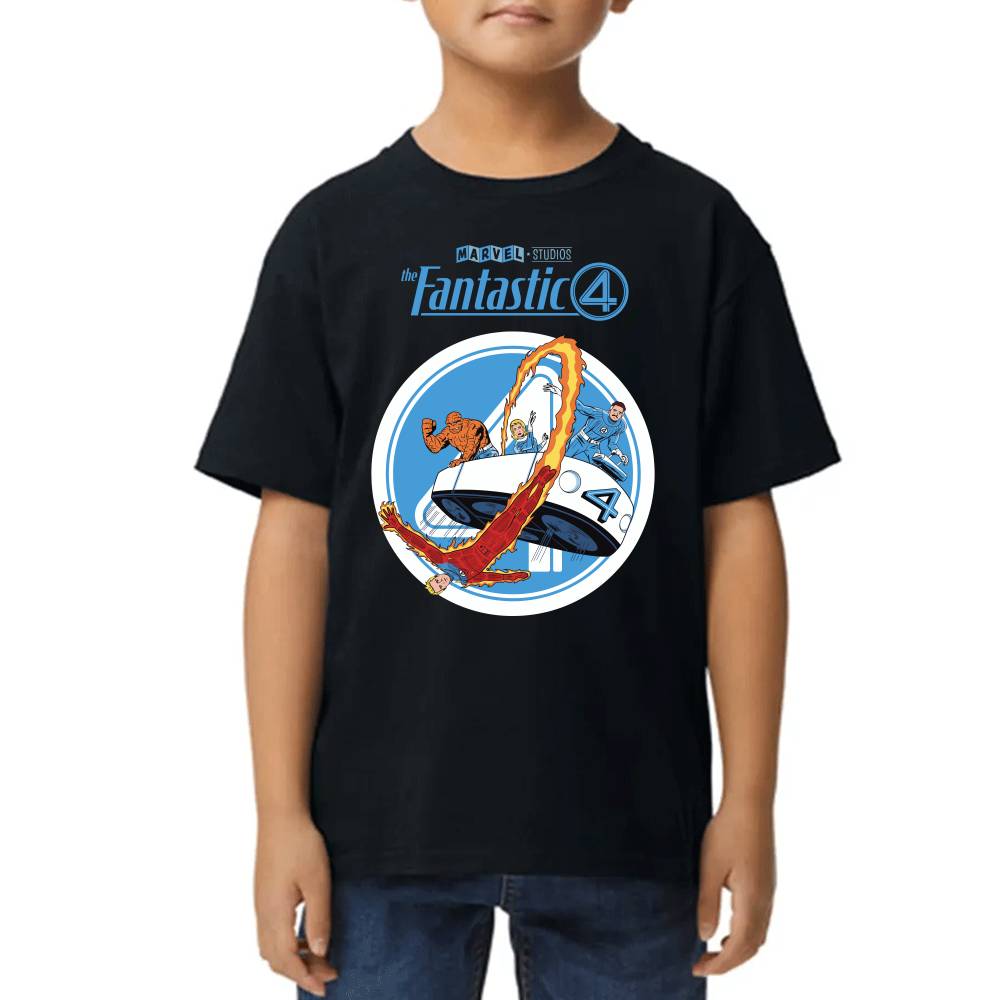 Playera de Niño 4 Fantasticos Auto Marvel Algodón Premium #0003539 Imagen secundaria del producto