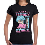 Playera Anime Hentai Just a Femboy Algodón Premium #30
